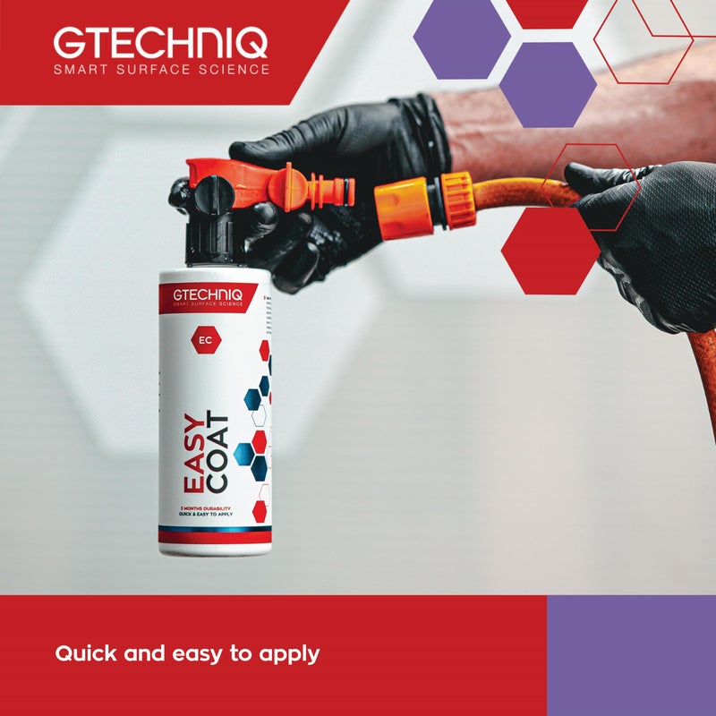 Gtechniq Easy Coat Kit for Cars, 17 fl oz | Extreme Dirt Resistance, Protects from UV, Weather and Wash Chemicals, Quick and Easy to Apply, For Paint and Glass Surfaces, Up to 3 Months Durability - Image 2